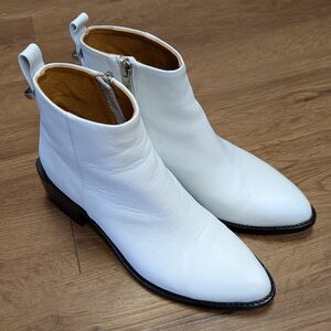 Silent D Anthropologie White Ankle Boots Vince 38